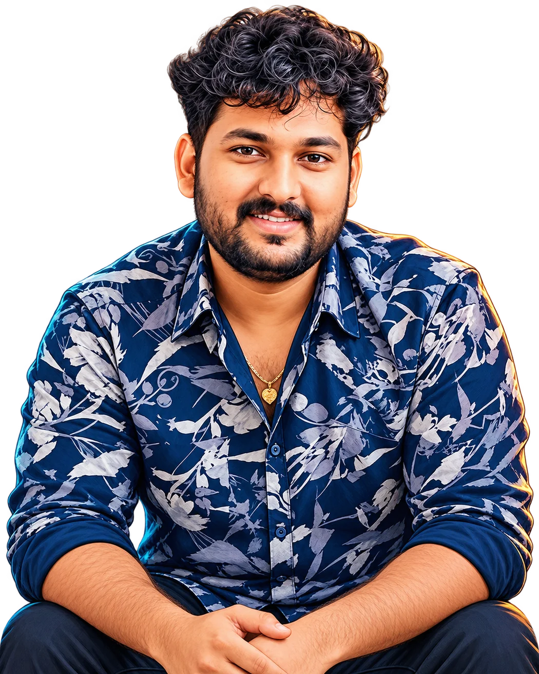 Stylized portrait illustration of Anvesh Sokkam